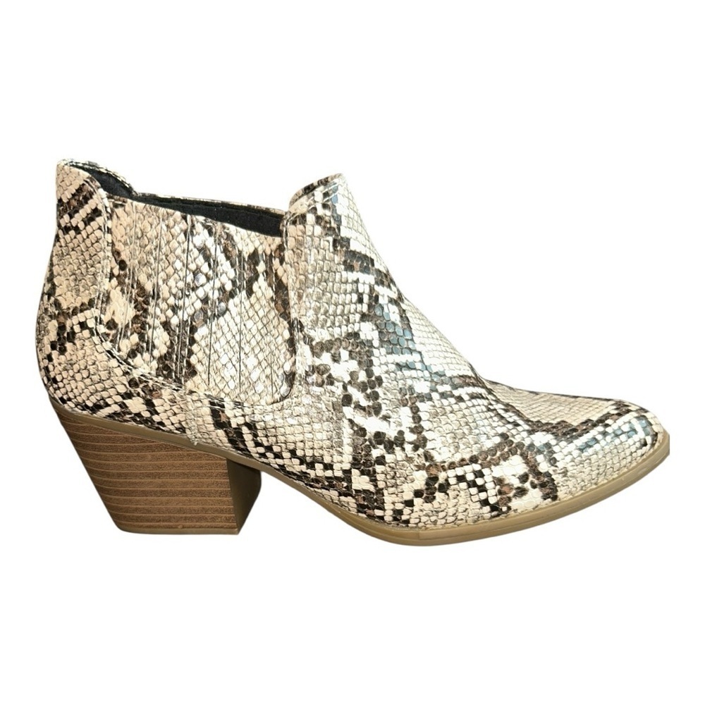 A.N.A. Memory Foam Booties D Snake Ankle Boots size 8.5 Slip-on Multicolored - Picture 3 of 8
